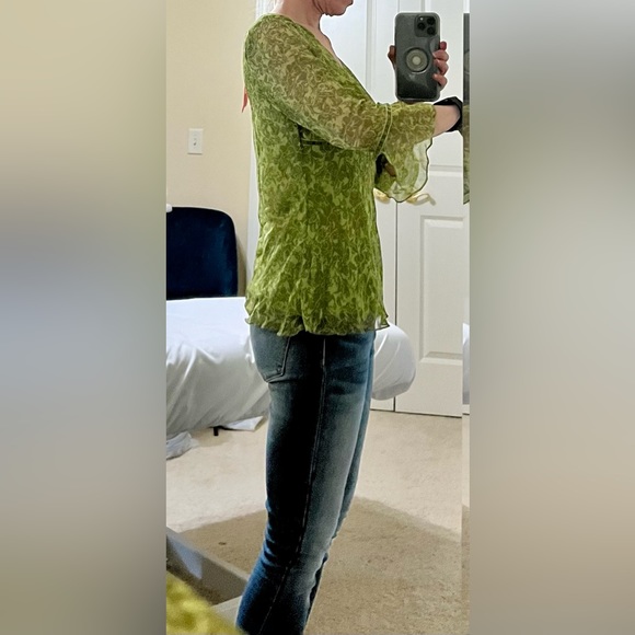 NWT - Faded Glory Blouse - SMALL - Lime Green - Picture 5 of 10